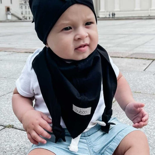 Kids' Spring & Summer Scarf UPSIDEDOWN CHARCOAL  BLACK – Soft, Breathable, Triangle Design