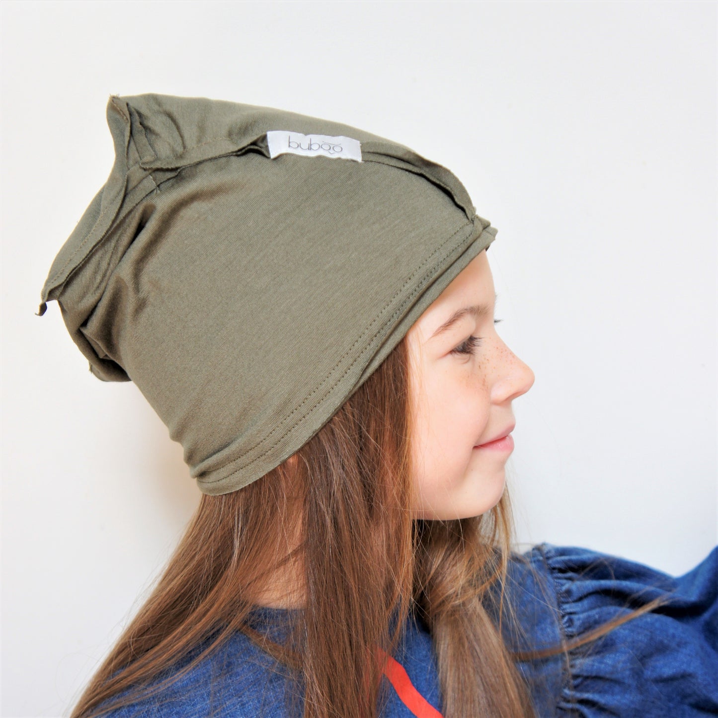 Kids double-layer cotton beanie UPSIDEDOWN – Khaki
