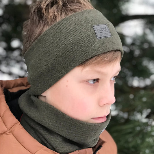 Kids headband BUBOO luxury for fall  winter  spring SIMPLE  Chaki