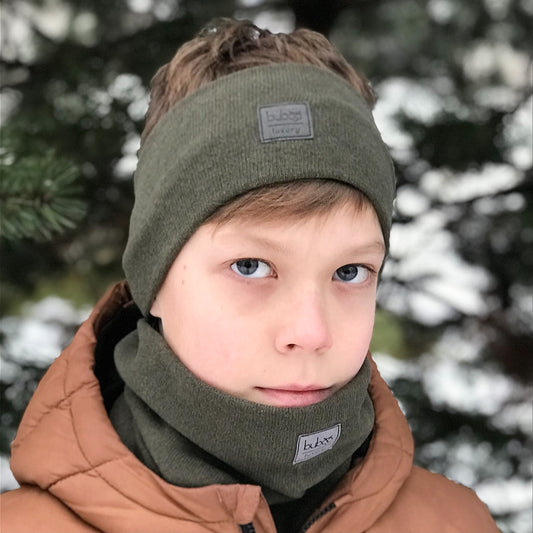 Kids headband BUBOO luxury for fall  winter  spring SIMPLE  Chaki