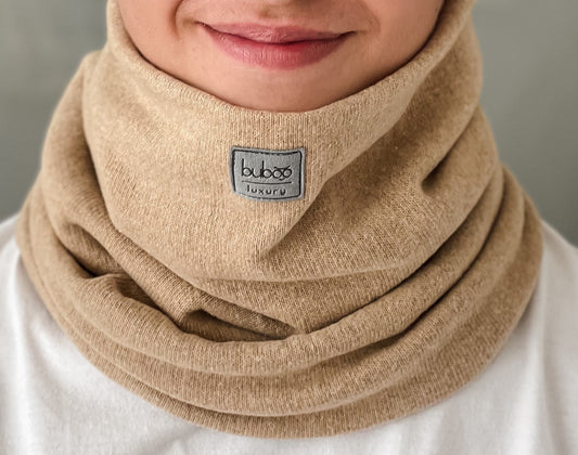Kids snood scarf for fall  winter  spring BUBOO luxury - Camel