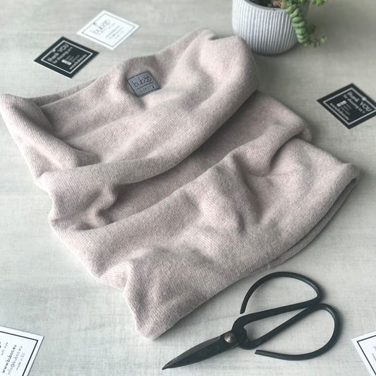 Kids snood scarf for fall  winter  spring BUBOO luxury - Latte