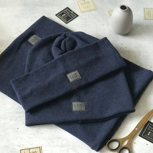 Man headband for fall  winter  spring SIMPLE from BUBOO luxury  Blue