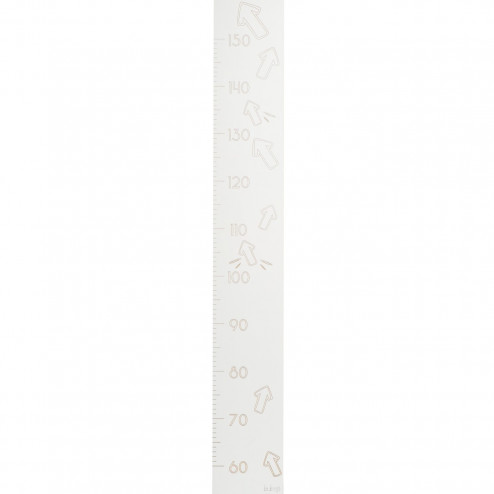 Kid's white natural plywood Buboo growth chart "Let's grow up together"