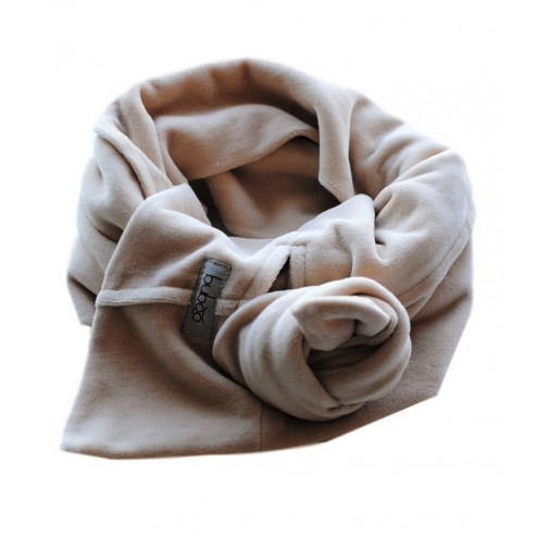 KNOT double layered velour scarf sand