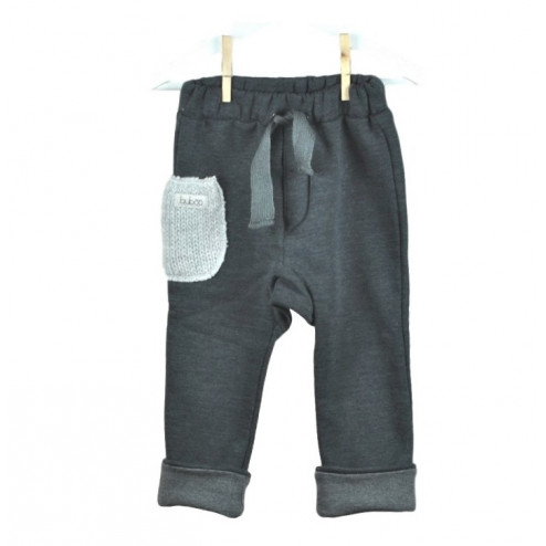warm POCKET pants grey with wool pocket