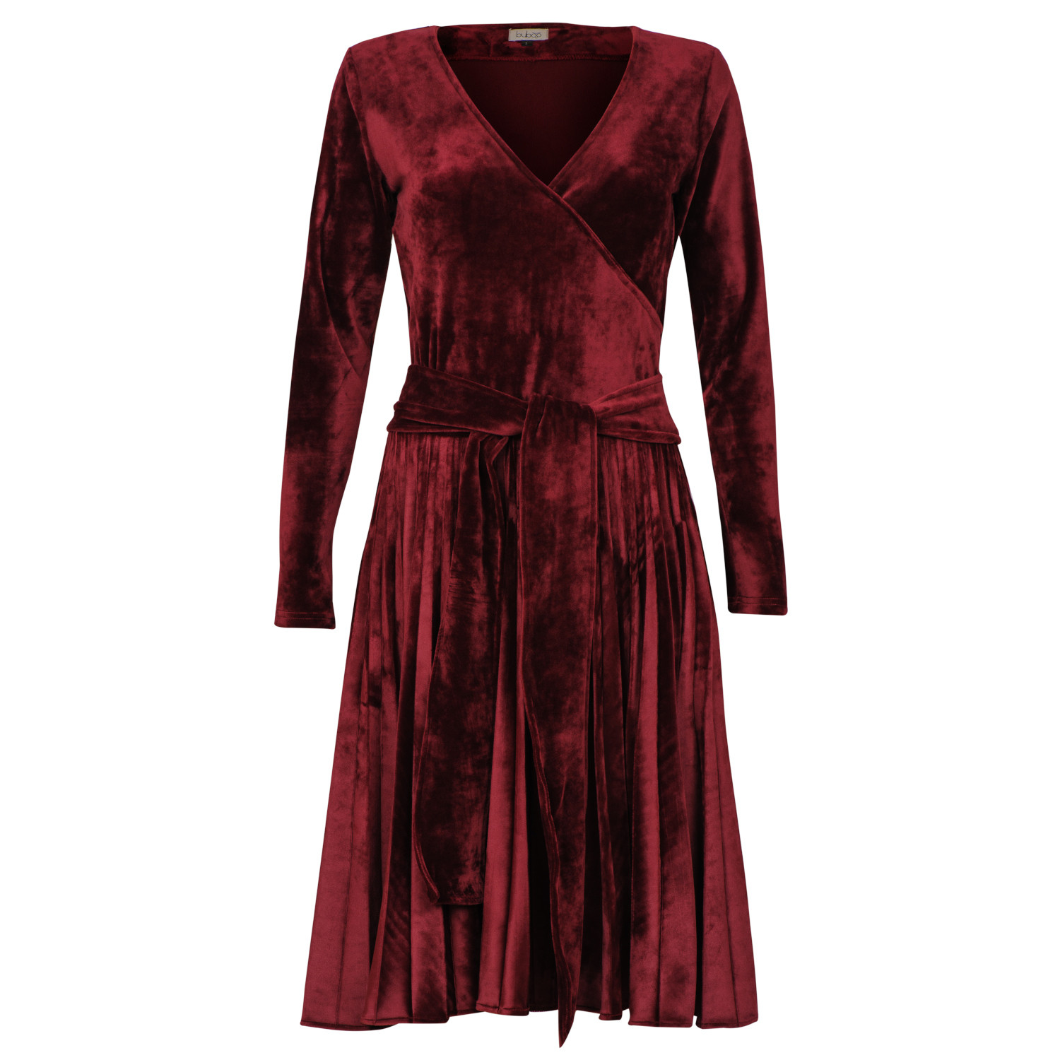 velvet pleated dress