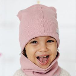 BEAR ash rose one layer beanie