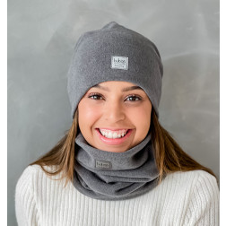 Woman beanie for spring fall or winter BUBOO luxury - Dark grey