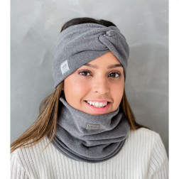 Stylish woman headband for spring autumn or winter, Dark grey