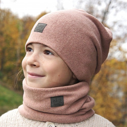 Kids beanie for fall winter spring BUBOO Luxury - Ash rose