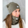 Woman beanie for spring fall or winter BUBOO luxury - Chaki