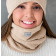 Stylish woman snood scarf for spring fall or winter BUBOO luxury - light brown, Camel