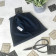Kids thin stretchy cotton beanie UPSIDEDOWN dark blue