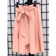 Impressive female linen/viscose skirt TAHO baby pink with dots