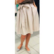 Impressive female linen/viscose nude skirt TAHO