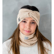 Stylish woman headband for spring autumn or winter, Camel