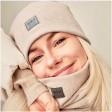 Woman beanie for spring fall or winter BUBOO luxury - Latte