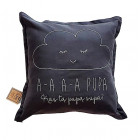 Interior pillow with print AA PUPA, dark grey