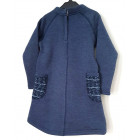 Warm dress POCKET blueberry with wool pockets