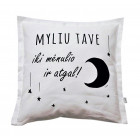 Interior pillow with print MYLIU TAVE, white