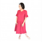 Female stylish soften linen dress ARUBA Raspberry