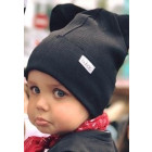BEAR charcoal one layer beanie black