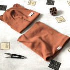 Kids snood scarf for spring, fall - Caramel