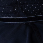 Dotted female dress MARSEILLE dark blue with hidden zipper and belt