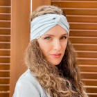 Stylish woman headband KNOT, light blue