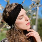 Stylish woman headband KNOT, black
