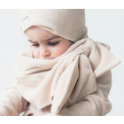 KNOT double layered velour scarf milk