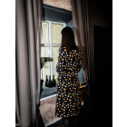 Impressive and stylish patterned LIMITED EDITION dress PARIS from capsule collection bluemustard