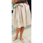 Impressive female linenviscose nude skirt TAHO