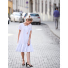 Impressive linen/viscose female dress with strap LISABONA White