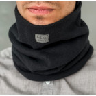 Stylish man snood scarf for spring fall or winter - Black