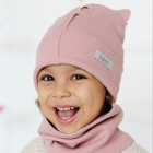 Kids snood scarf for spring, fall - Ash rose