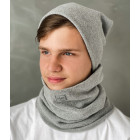 Stylish man snood scarf for spring fall or winter - Grey