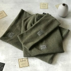 Slouchy Knit men beanie and snood set in the box for fall, winter, spring - Chaki