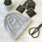 Kids beanie TRENDY light grey sparkling