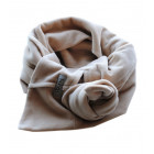 KNOT adult double layered velour scarf sand