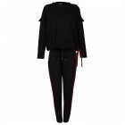 Female stylish and comfortable pants MONTREAL Black/Burgundy