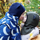 Kid's hat helmet for spring / autumn / winter Bear BUBOO luxury, dark blue