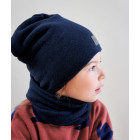 Kids snood scarf for fall, winter, spring BUBOO luxury - Blue