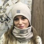 Woman fall winter beanie hat - Latte