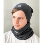 Slouchy Knit teenager (7-18y)  beanie and  snood  set in the box for fall, winter, spring - Black