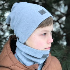 Kids beanie for fall winter spring BUBOO Luxury Grey