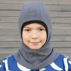 Kid's hat helmet for spring / autumn BUBOO luxury, dark grey