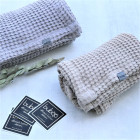 Sustainable softened linen plaid/towel 2 in 1 Grey