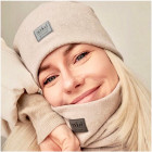 Woman fall winter beanie hat - Latte